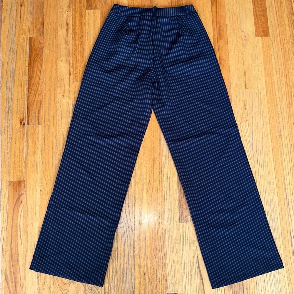 Women's Navy Pinstripe Pantsuit by Streetwear Society - Picture 4 of 6